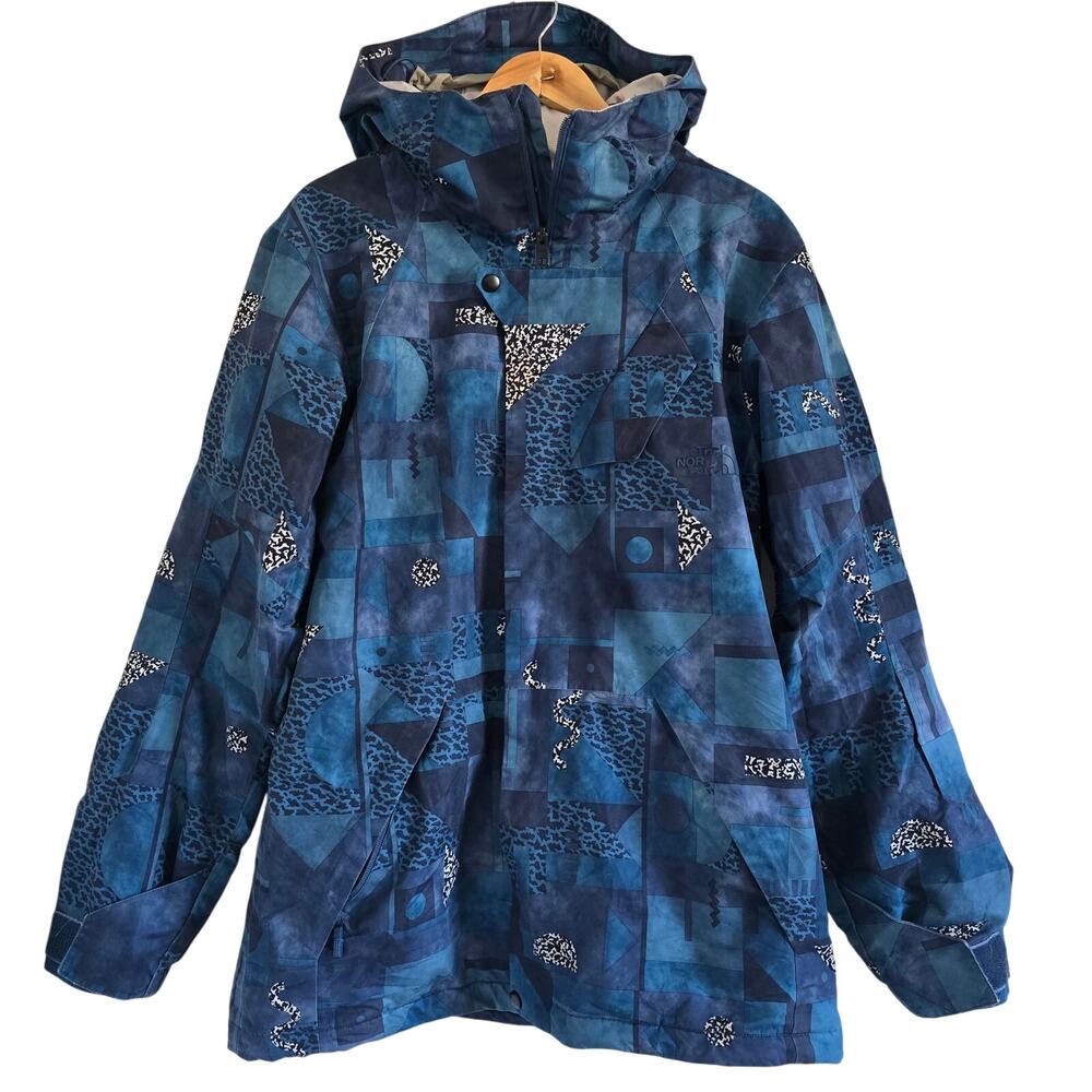 The North Face Mens Achilles Jacket Blue Size M Full Zip Parka Ski Snowboard